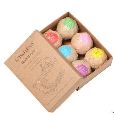 Set of 6 Organic Shea Butter Scented Bath Bombs - Sleep Galleria