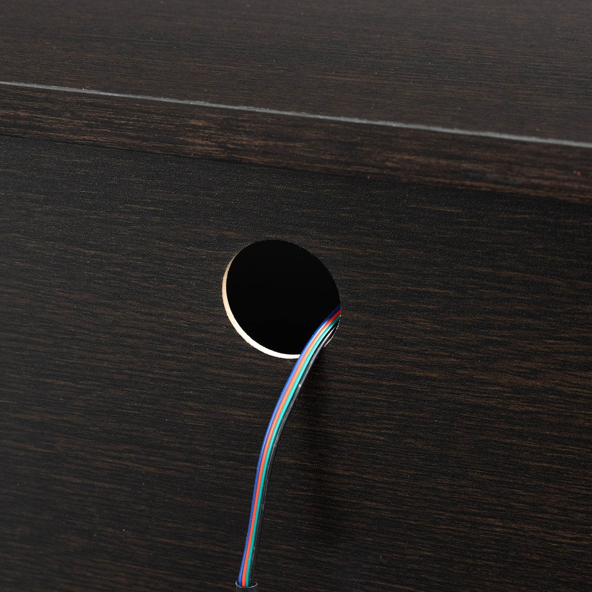 Antique Particle Board TV Stand With LED Lighting - Omega Lifestyles