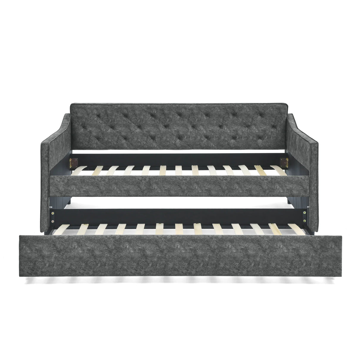 Twin Upholstered Tufted Daybed With Trundle - Omega Lifestyles