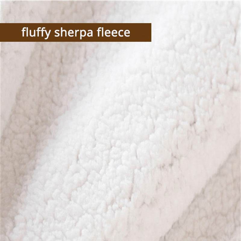 Double Thickened Imitation Lambskin Plush Polyester Blanket - Sleep Galleria