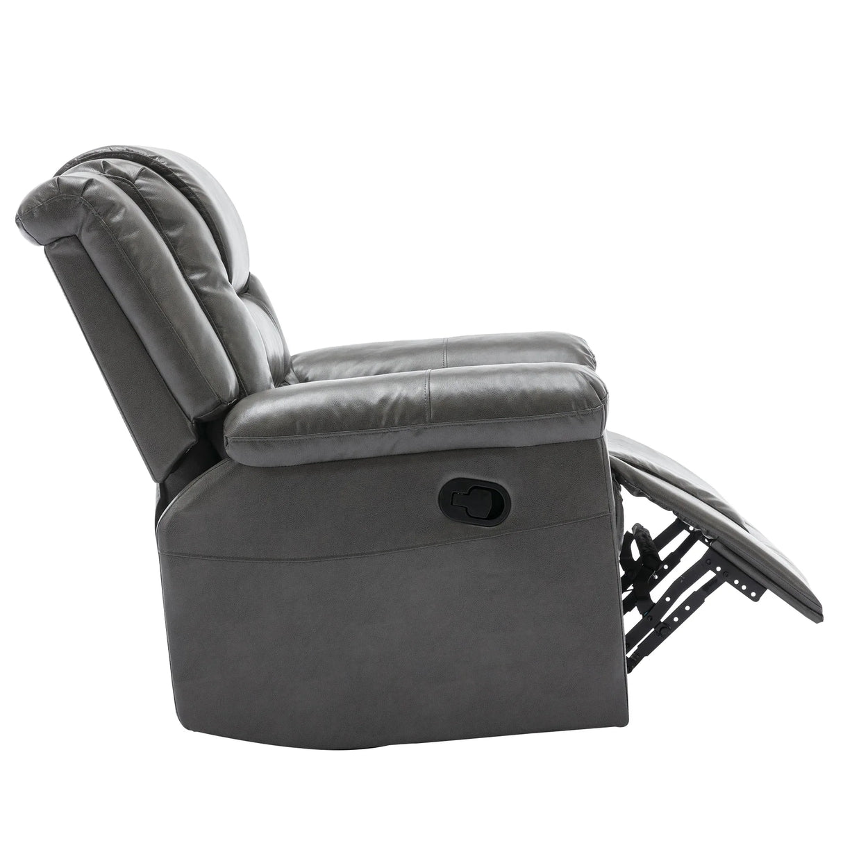 Grey Manual PU Upholstered Home Theater Recliner Chair Set - Omega Lifestyles