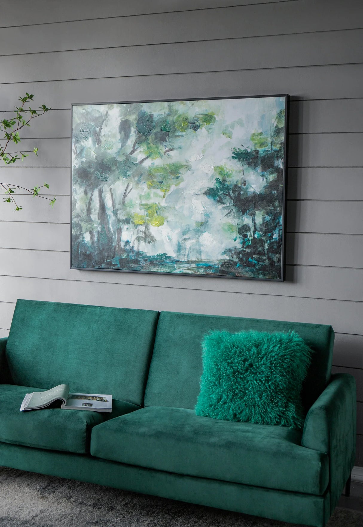 Edward Multicolor Forest Landscape Wood Wall Art 47x35 Inch - Omega Lifestyles