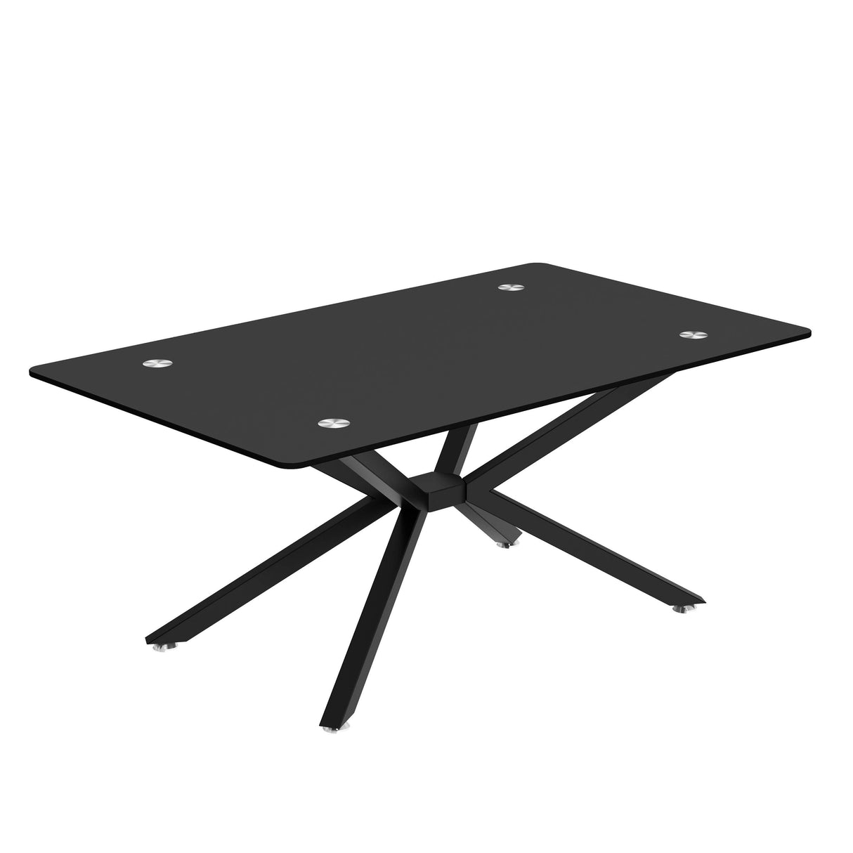 Modern Tempered Glass Rectangular Coffee Table - Sleep Galleria