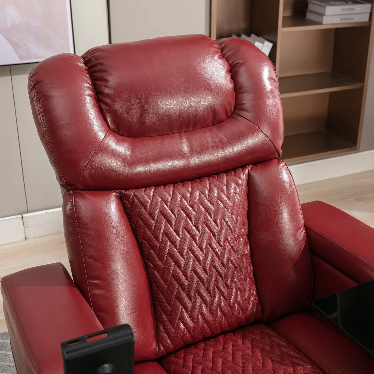 Power Recliner Chair PU Leather With USB Tray Table - Omega Lifestyles