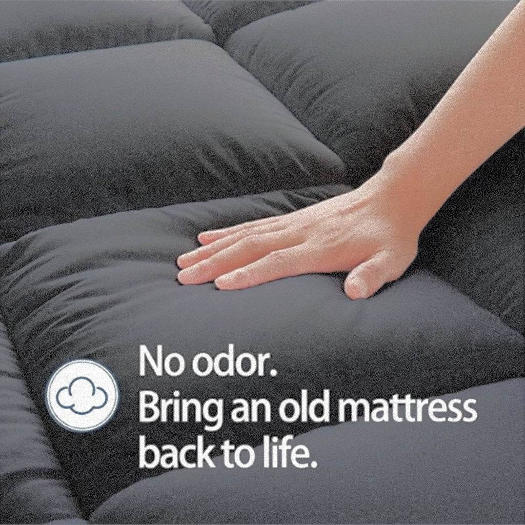 Full Size Plush Cotton Mattress Pad With Elastic Skirt - Sleep Galleria