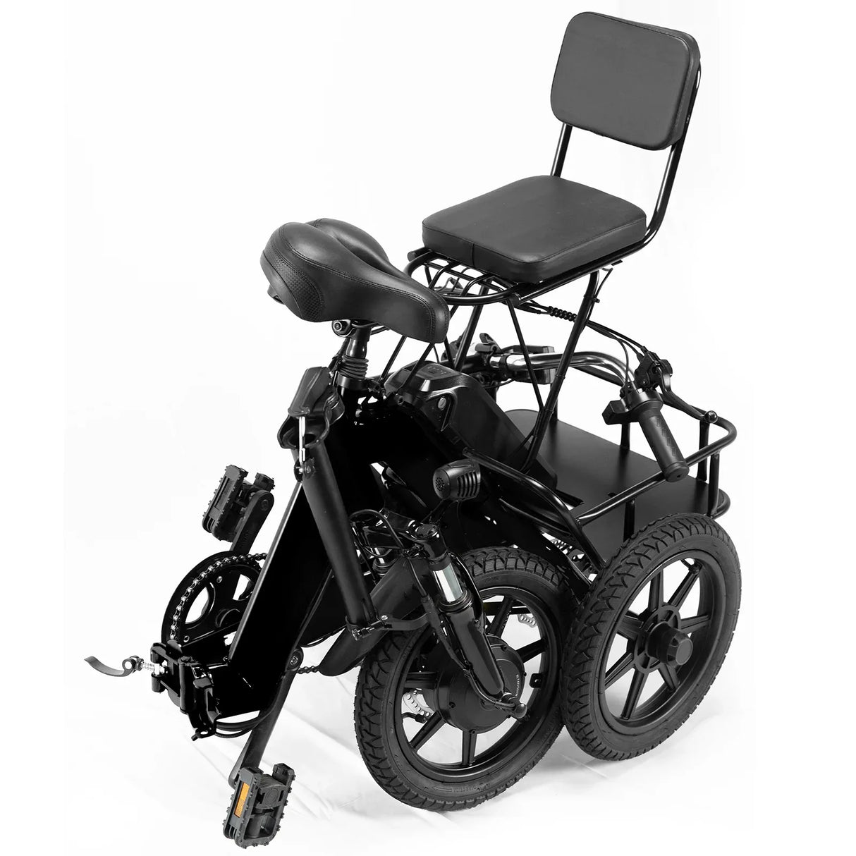 Adult Folding Electric 350W Motor 2-Seat Carbon Steel Trike - Omega Lifestyles