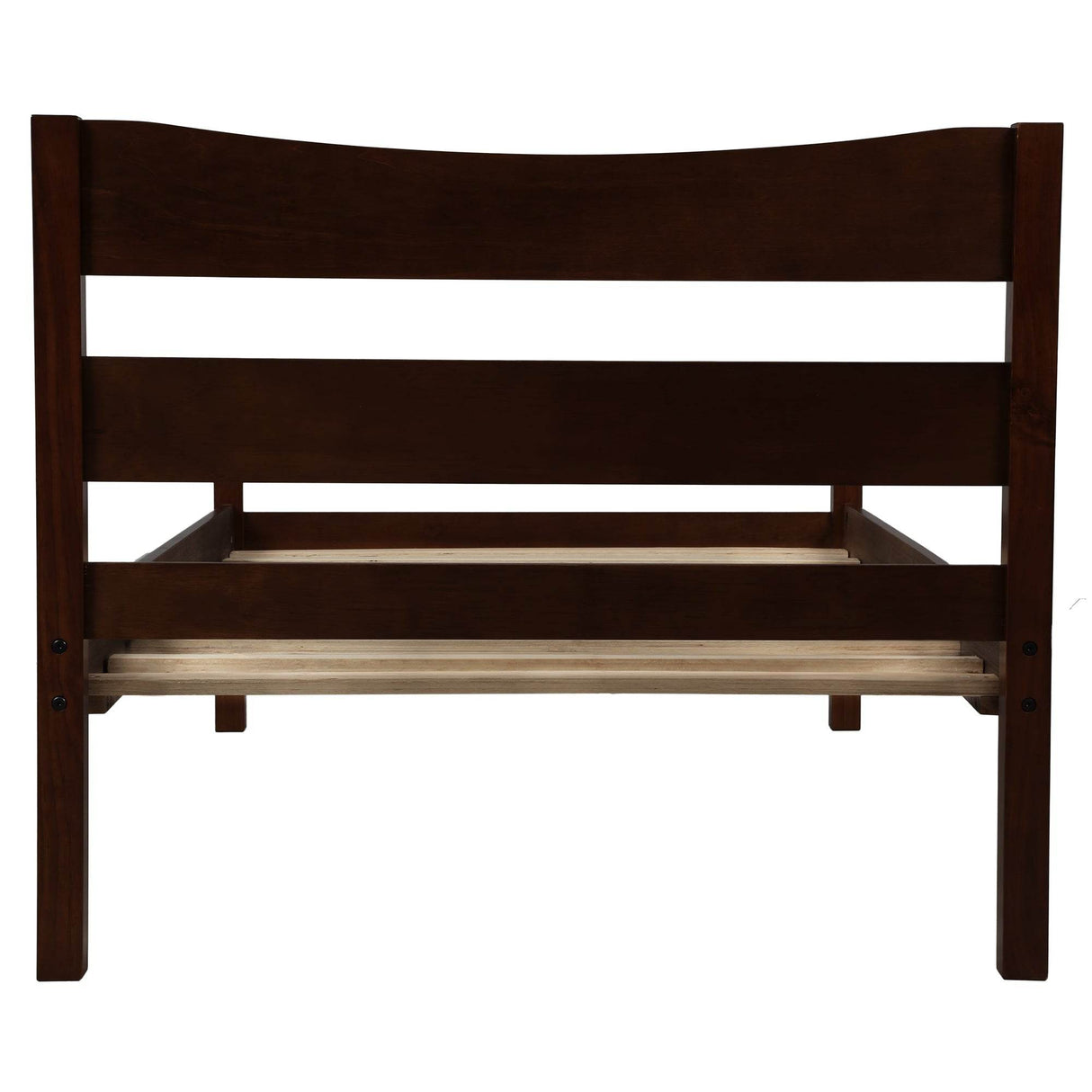 Twin Minimalist Solid Wood Platform Bed With Headboard - Omega Lifestyles