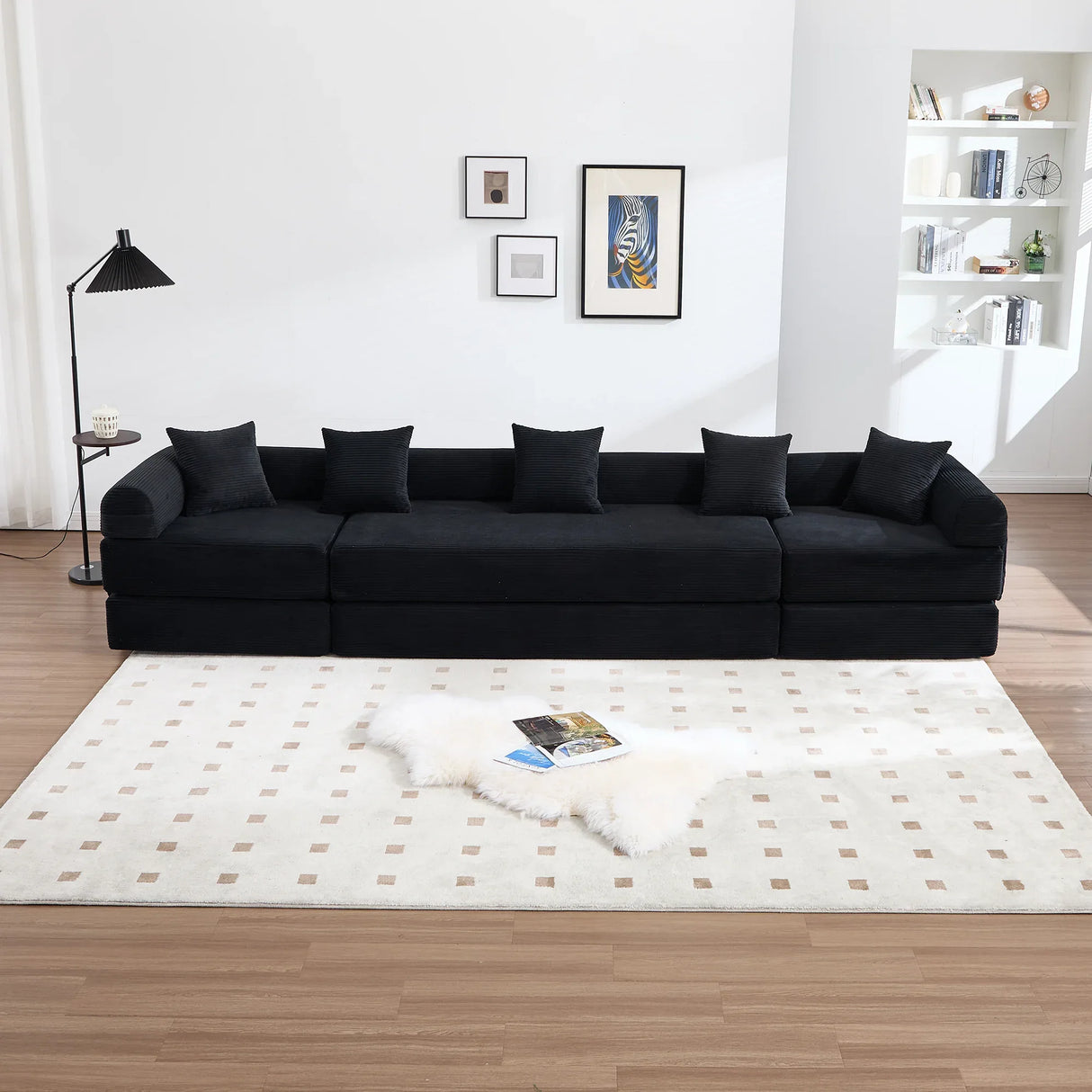 Convertible Corduroy Memory Foam Folding Sofa Bed - Omega Lifestyles