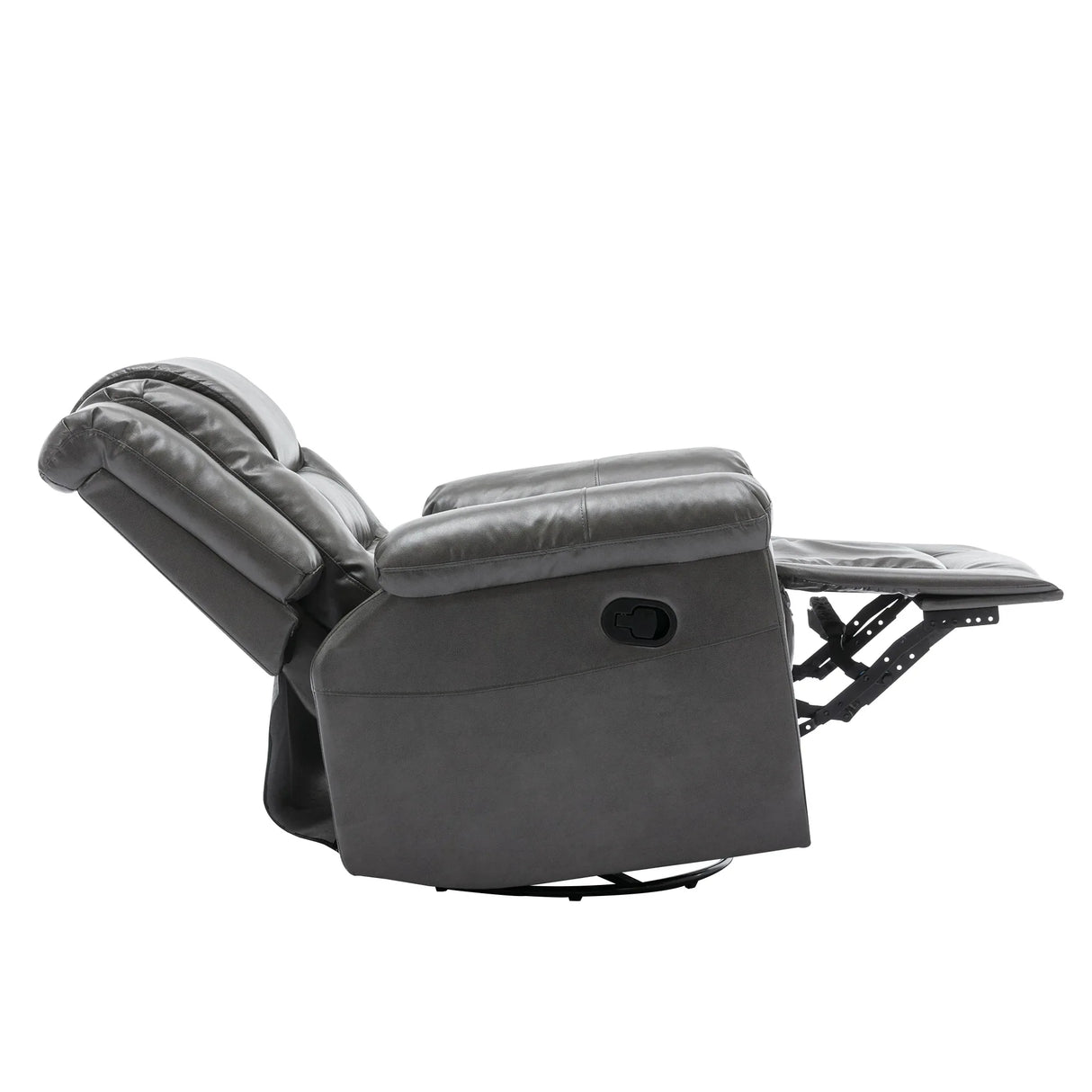 Grey Manual PU Upholstered Home Theater Recliner Chair Set - Omega Lifestyles