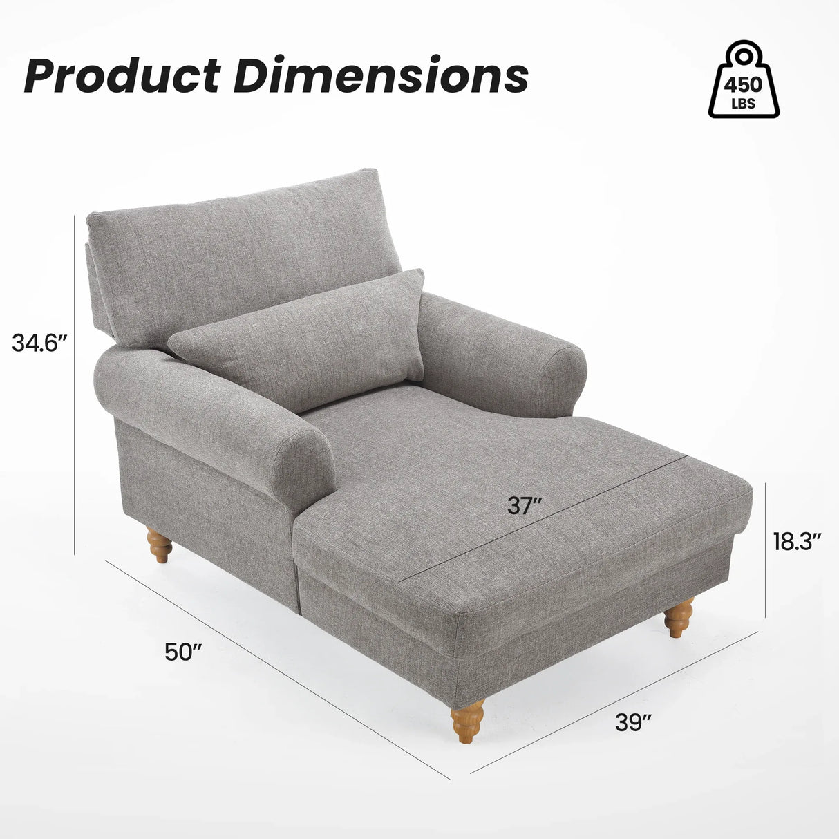 Adjustable Upholstered Chaise Lounge With Lumbar Support - Omega Lifestyles