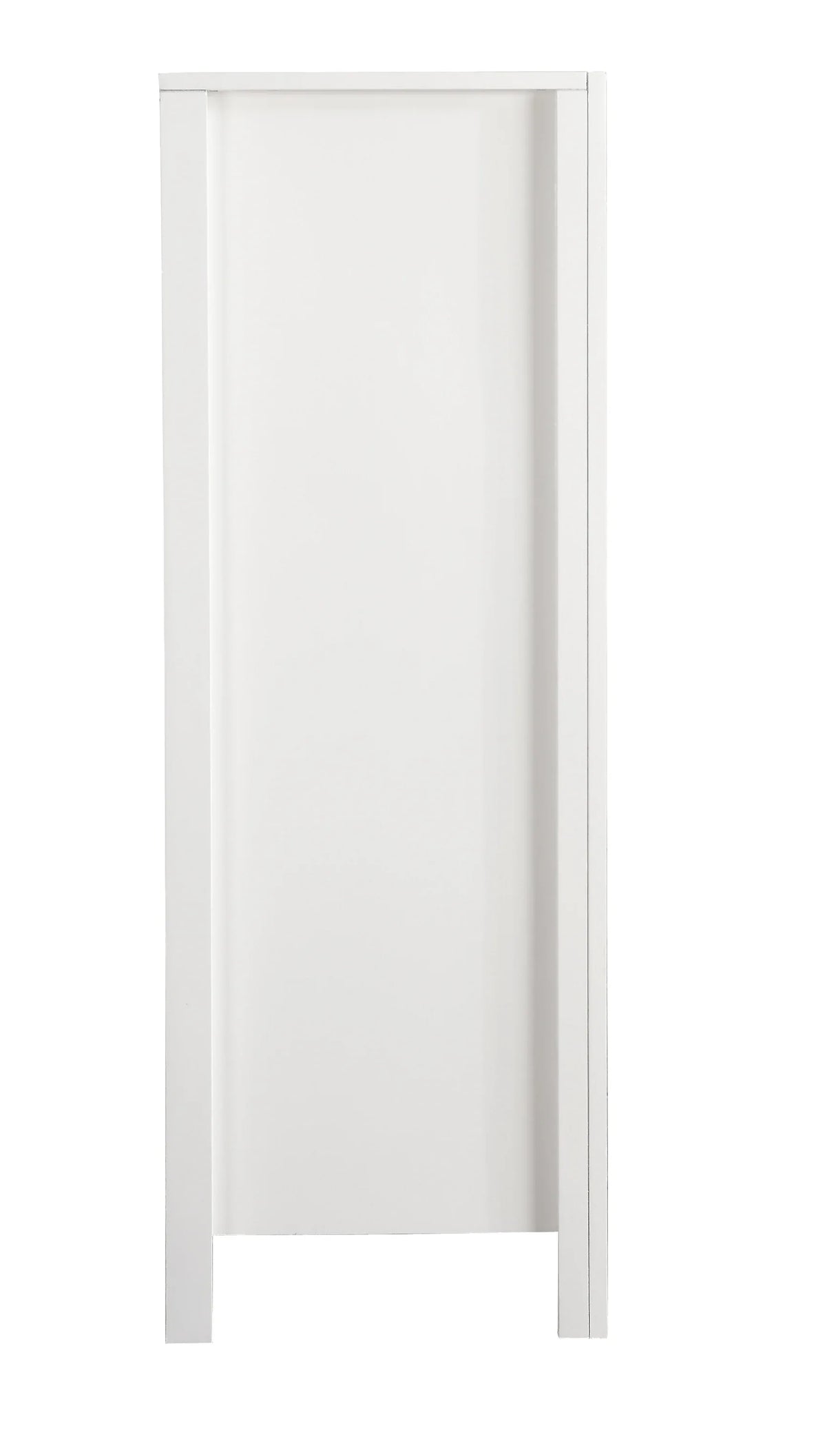 White Five-Drawer Wood Veneer Bedroom Chest - Omega Lifestyles