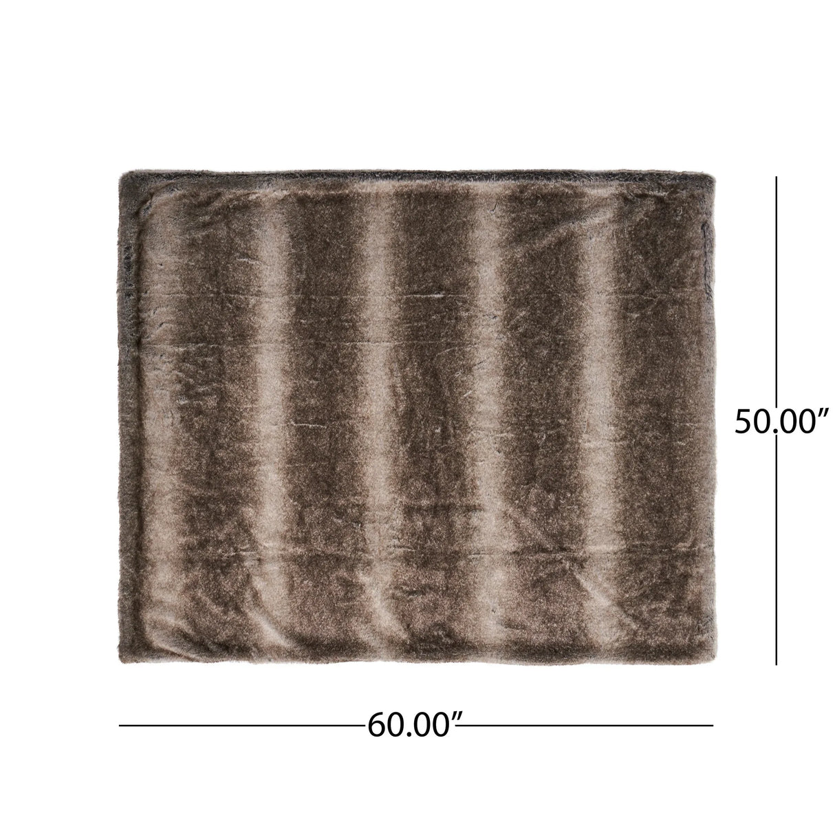 Brown Faux Fur Soft Cozy 50x60 Inch Throw Blanket - Omega Lifestyles