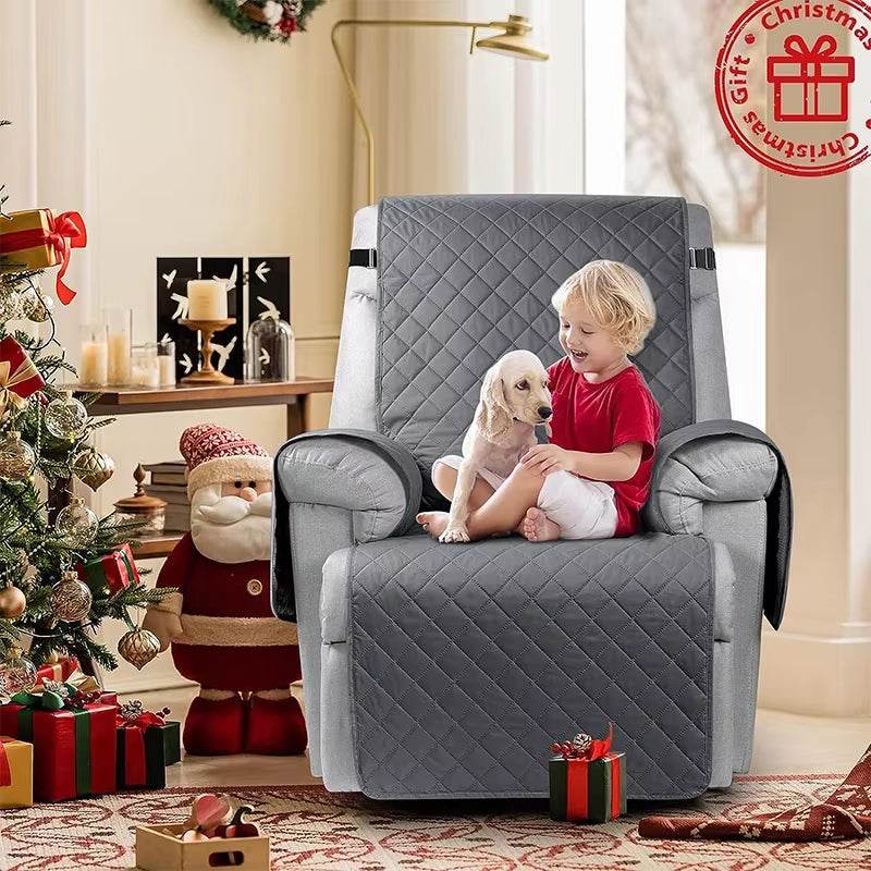 1Pc Recliner Chair Cover Water Repellant Armchairs Slipcover Living Room Sofa Couch with Elastic Strap Furniture Protector