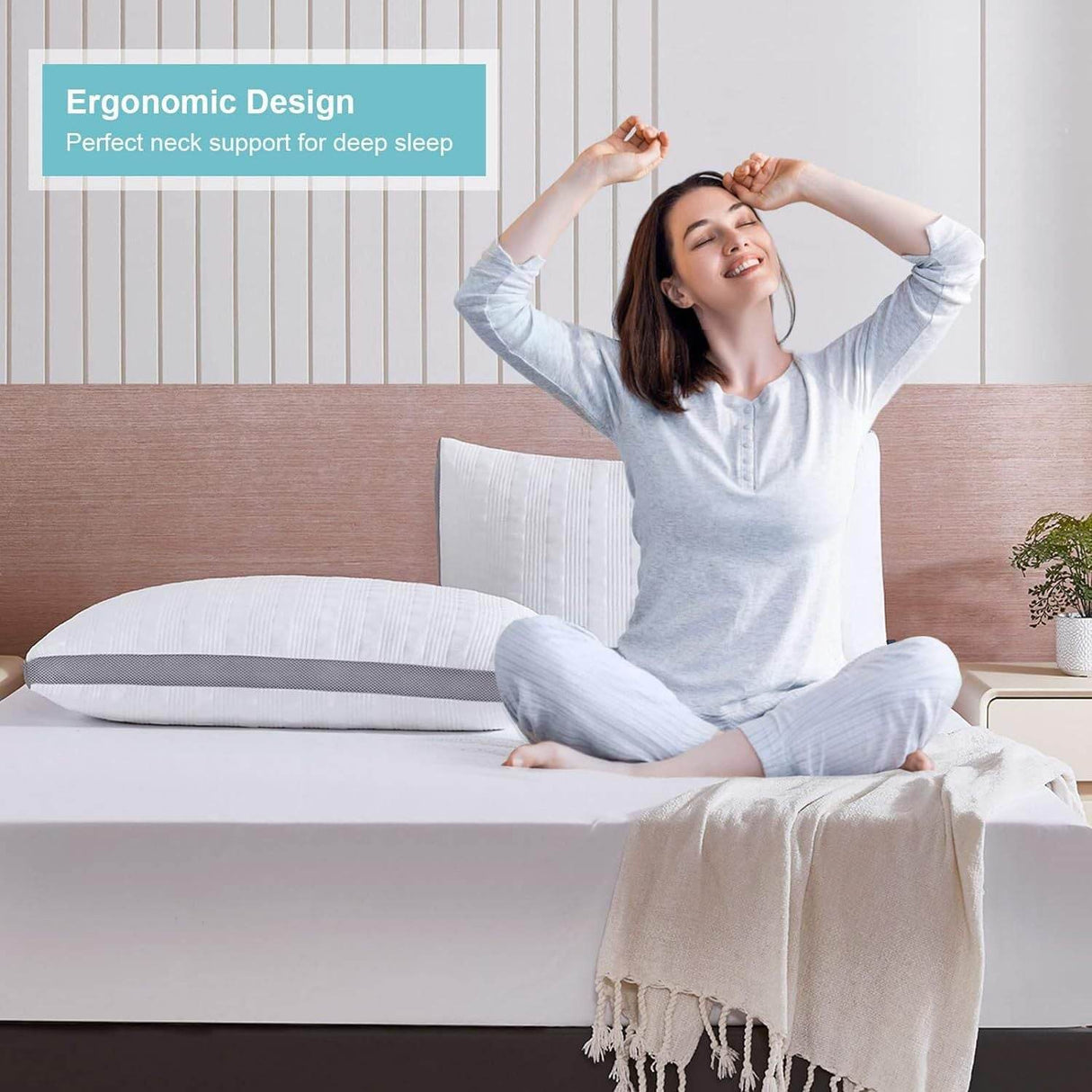 Cooling Memory Foam Cervical Pillow for Adults - Sleep Galleria