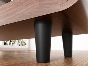 Mid Century Modern Walnut Wood TV Stand With Charging Station - Sleep Galleria