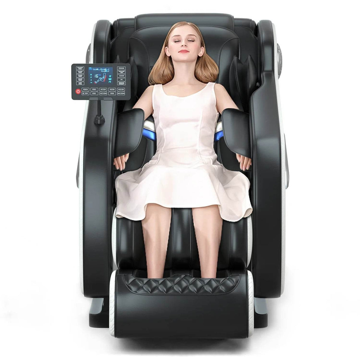 Relax Rejuvenate Zero Gravity Massage Chair Full Body Recliner Air Pressure, Bluetooth, Heat, and Foot Massage Black