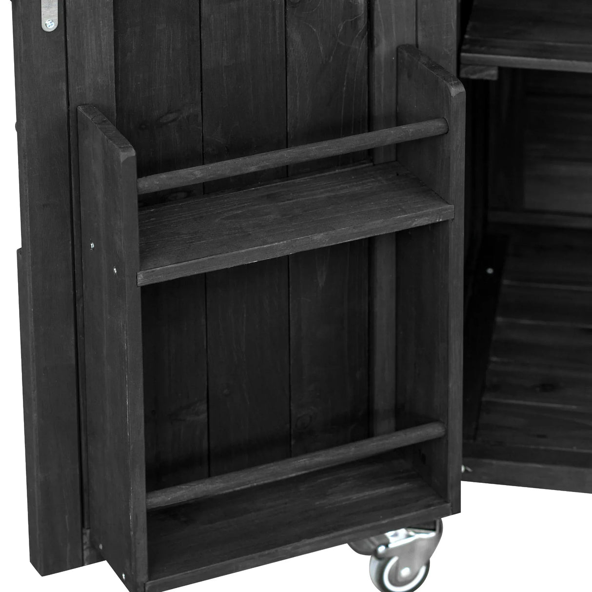 Farmhouse Solid Fir Wood Outdoor Kitchen Island Cart - Omega Lifestyles