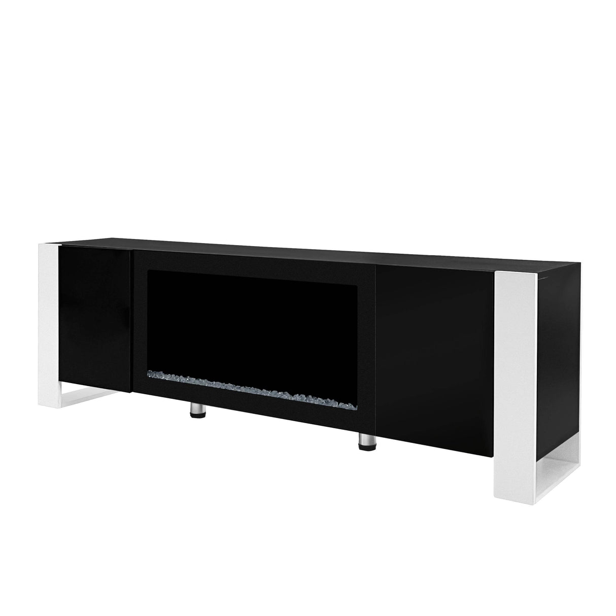 Modern Minimalist TV Stand With Electric Fireplace - Sleep Galleria