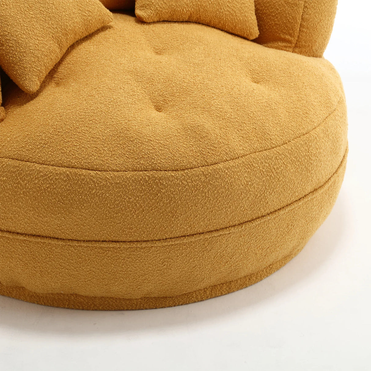 Modern Chenille Circular Sleeper Sofa With Throw Pillows - Omega Lifestyles