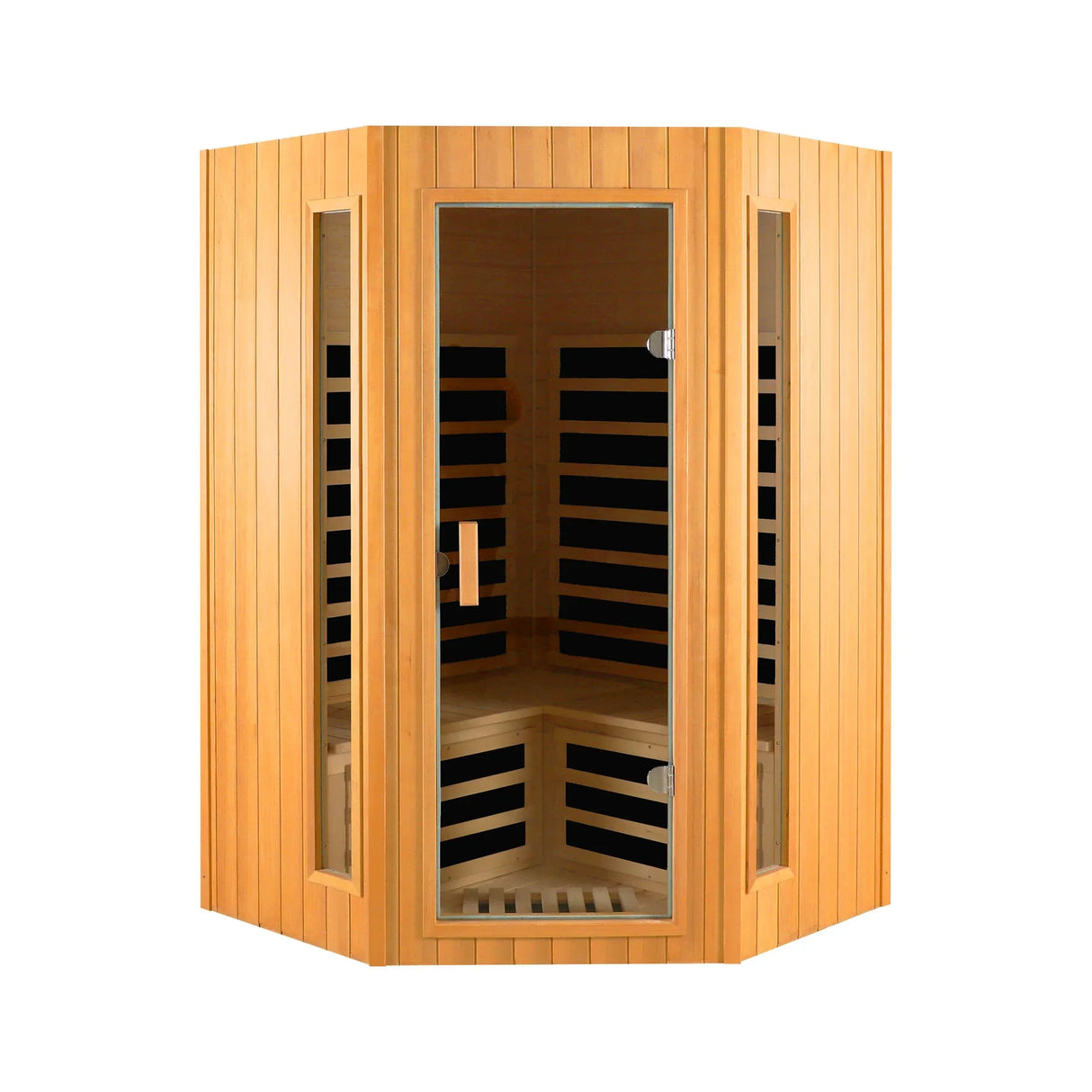 Two Person Hemlock Indoor Pentagonal Far Infrared Sauna Room - Omega Lifestyles