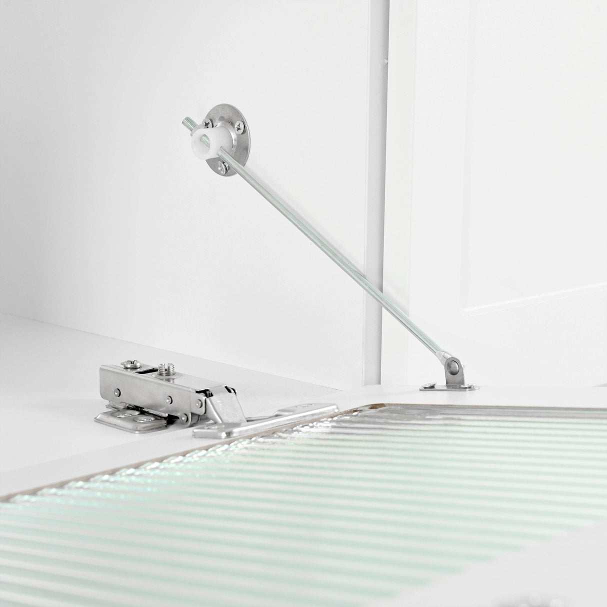 Smart LED White TV Stand With Storage Cabinets - Sleep Galleria