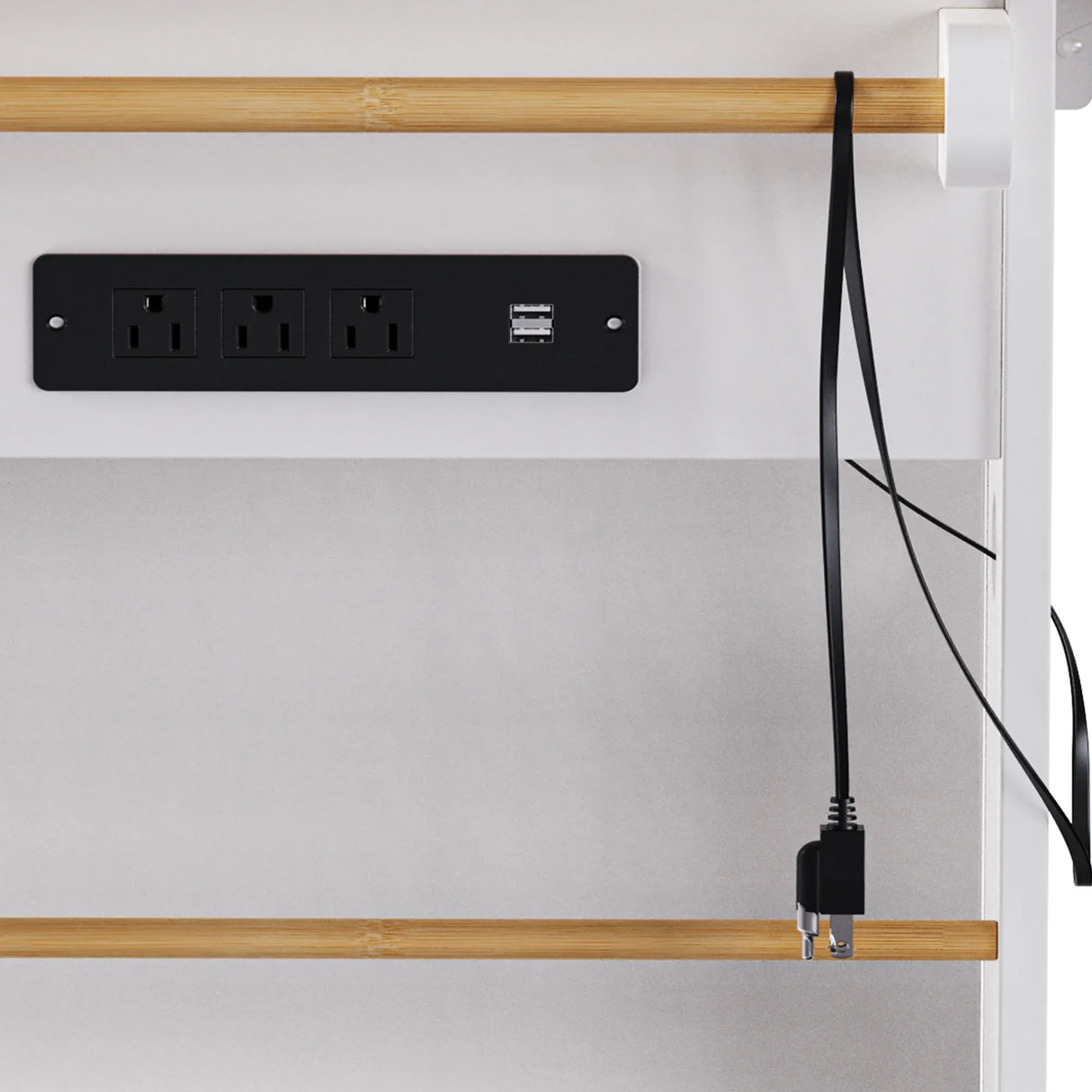 Large Kitchen Island Cart With Drop Leaf And Power Outlet - Omega Lifestyles