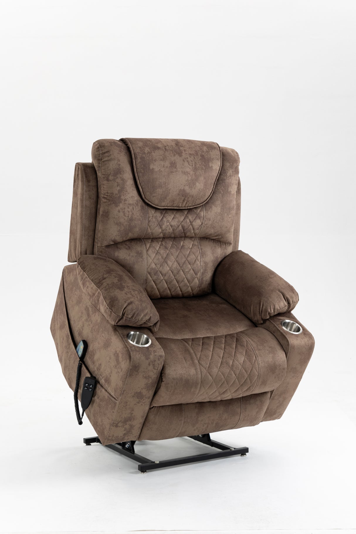 Extra Large Velvet Lift Massage Recliner Chair With OKIN Motor