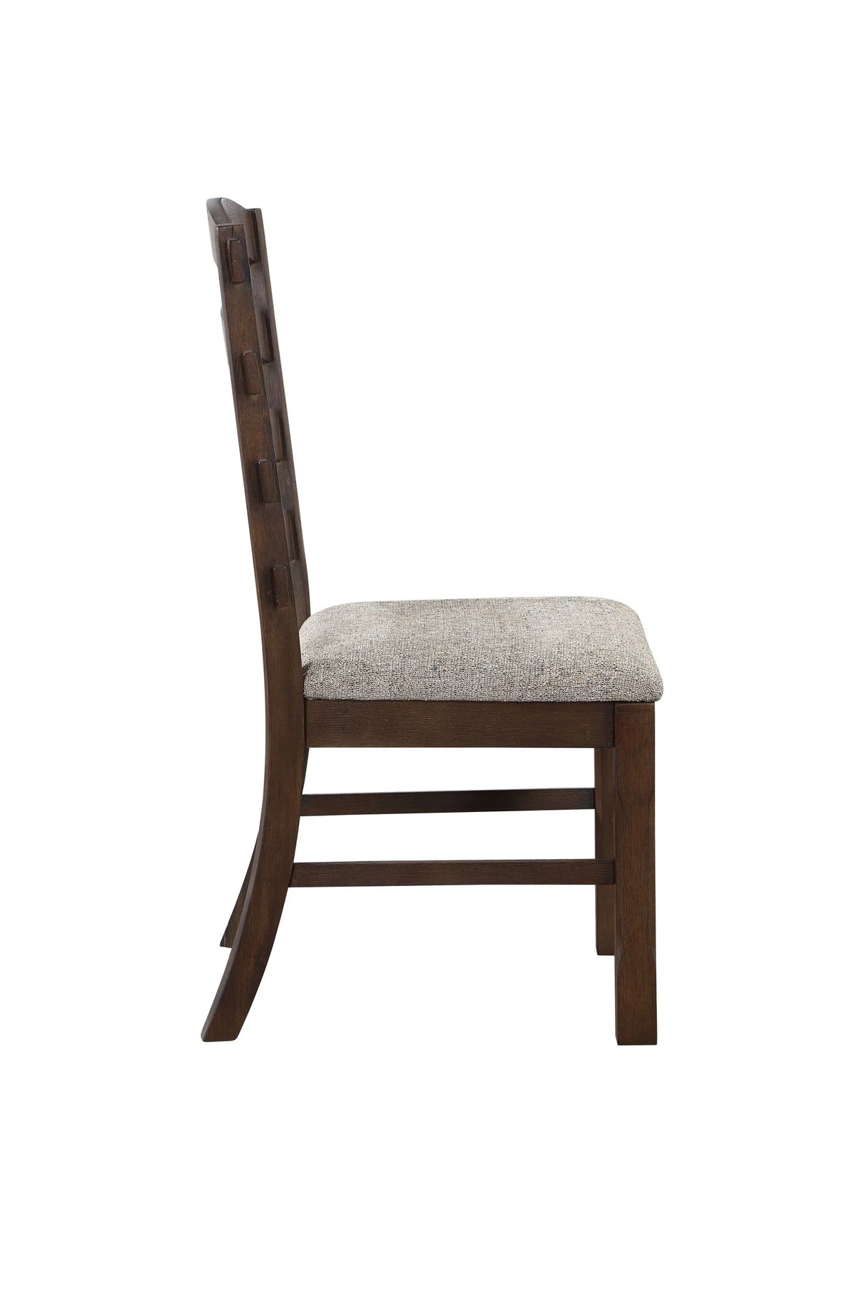 Set Of 2 Pascaline Gray Fabric Rustic Side Chairs - Omega Lifestyles