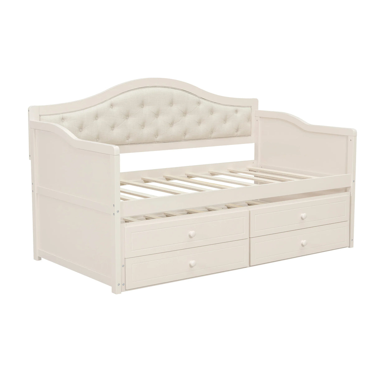 Twin Daybed With Pull-Out Trundle And Storage Drawers - Omega Lifestyles