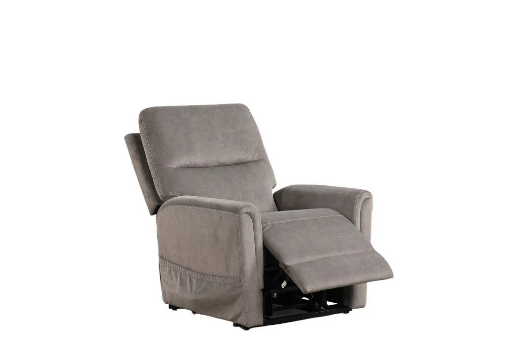 Contemporary Gray Fabric Lift Chair With Heating Massage - Omega Lifestyles