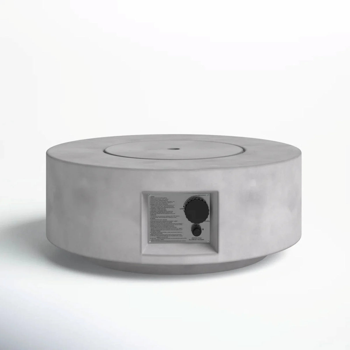 Modern Gray Concrete Propane Outdoor Fire Pit Table - Omega Lifestyles