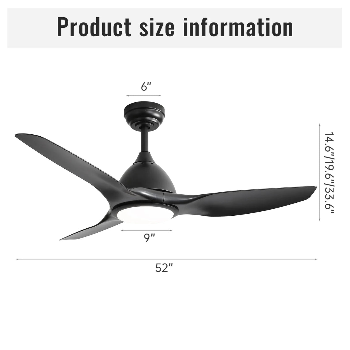 52-Inch Remote Controlled Reversible DC Motor Ceiling Fan - Omega Lifestyles