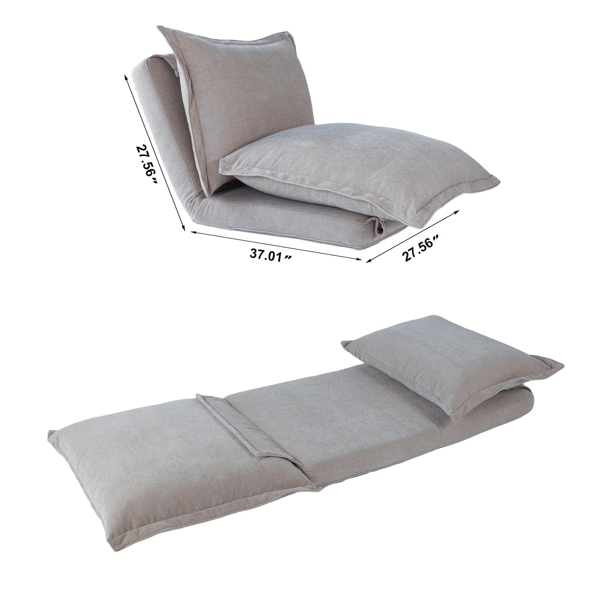 Adjustable Multi-Position Floor Sofa Chair With Foam Padding - Omega Lifestyles