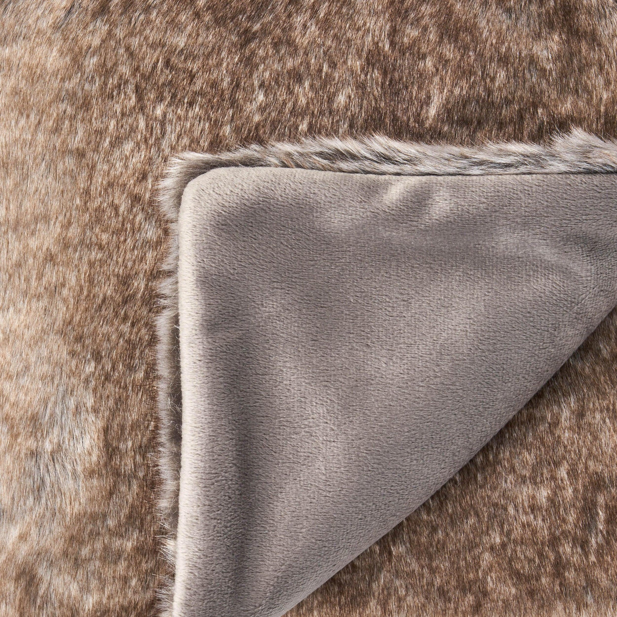 Brown Faux Fur Soft Cozy 50x60 Inch Throw Blanket - Omega Lifestyles