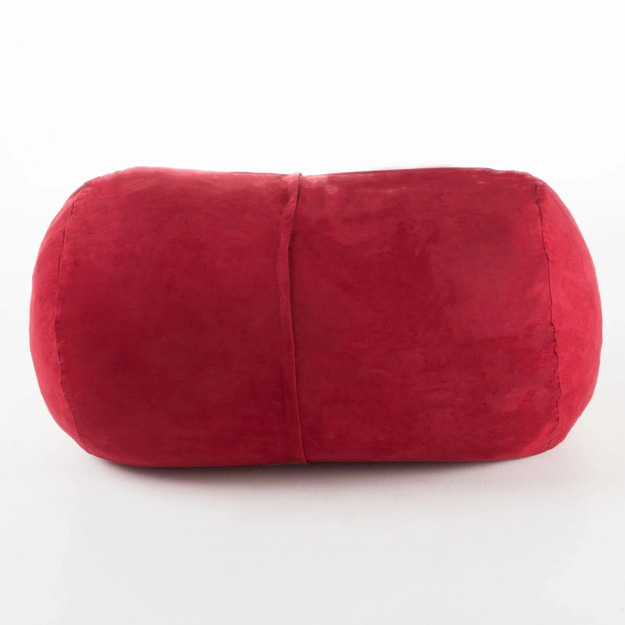 Cylindrical Foam Filled Polyester Red Bean Bag Chair - Omega Lifestyles