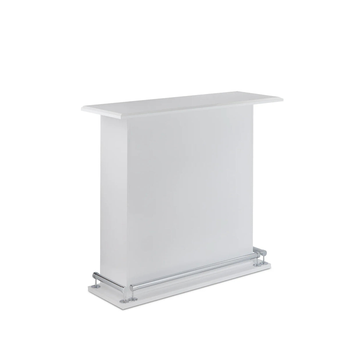 Gloss White High Gloss Finish Bar Table With Storage Compartments - Omega Lifestyles