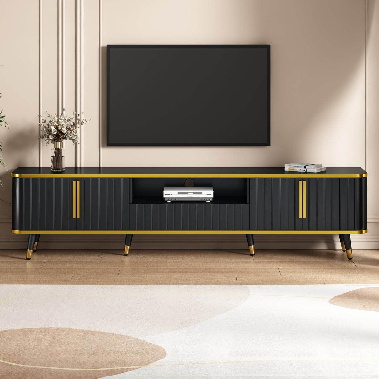 Modern Luxury Minimalism TV Stand With Storage Cabinets - Sleep Galleria