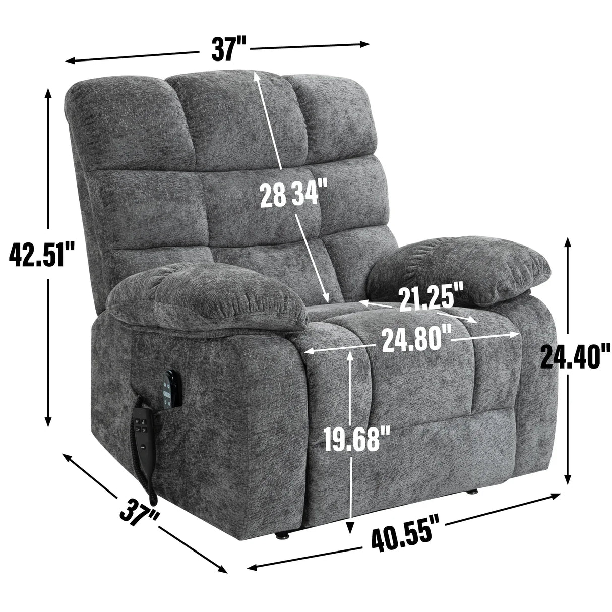 Medium-Firm Power Lift Massage Recliner Chair With Heat - Omega Lifestyles