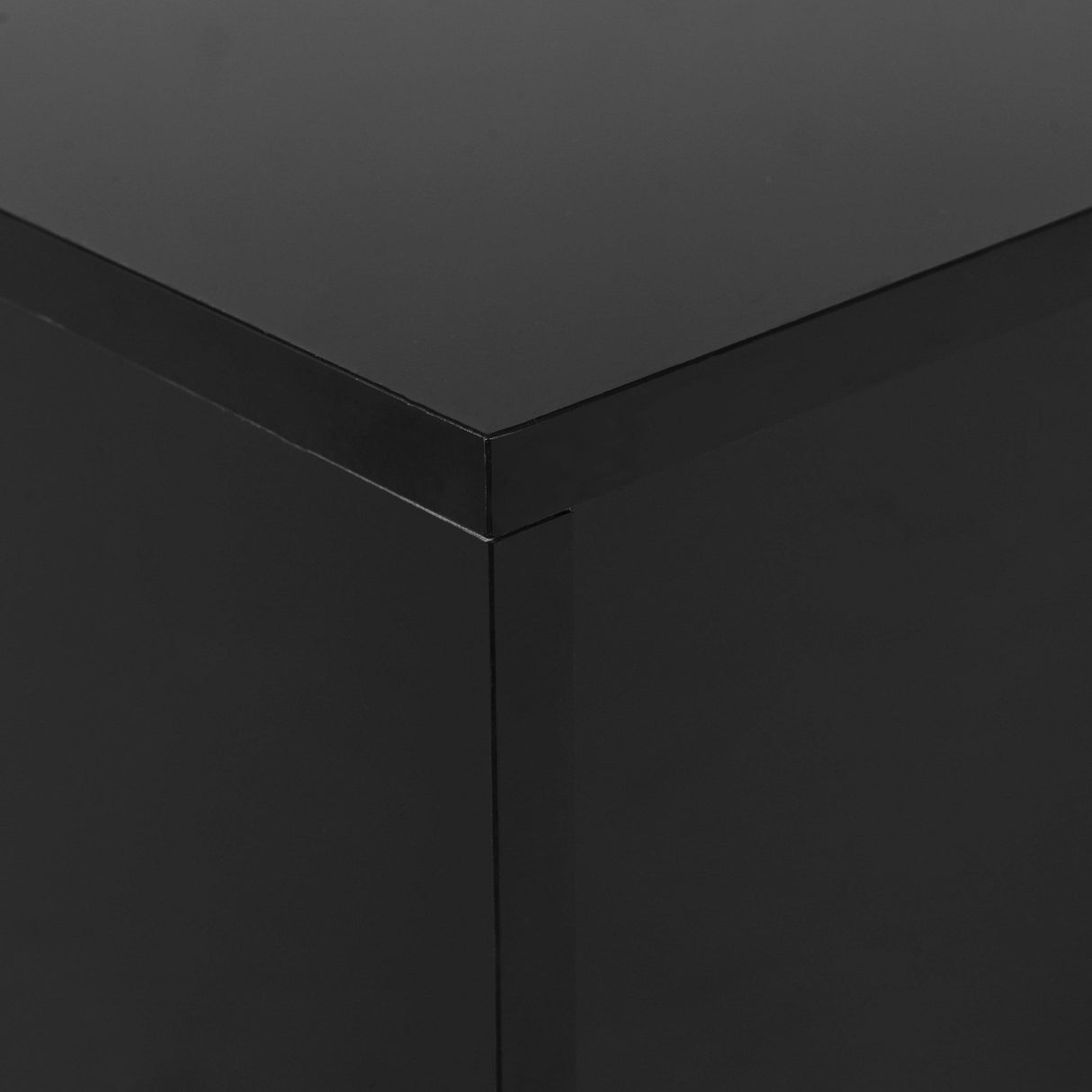 Minimalist High Gloss Black And Gold Coffee Table - Sleep Galleria