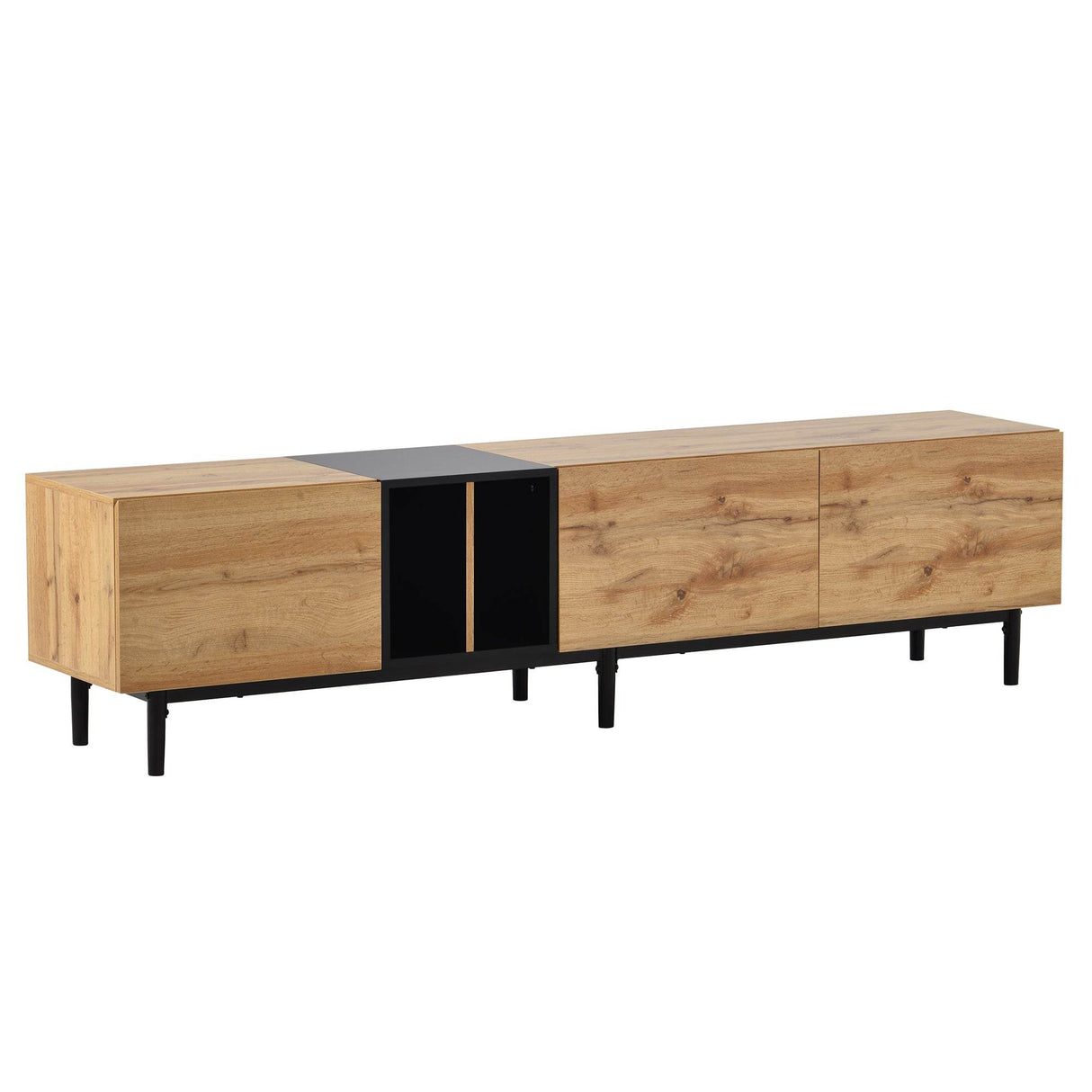 Modern Natural Wood MDF TV Stand Console - Sleep Galleria