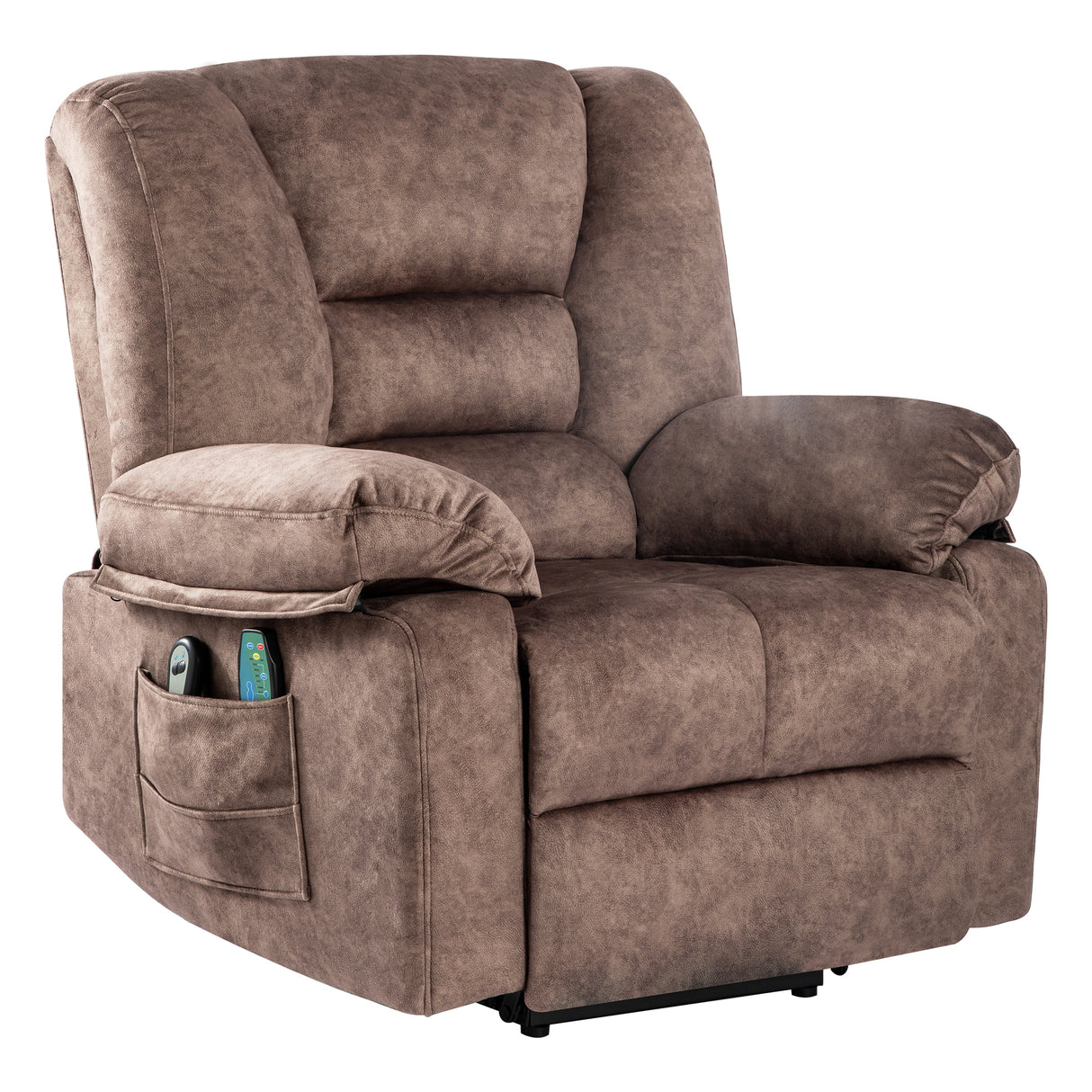 Power Lift Velvet Massage Recliner Chair With Heating