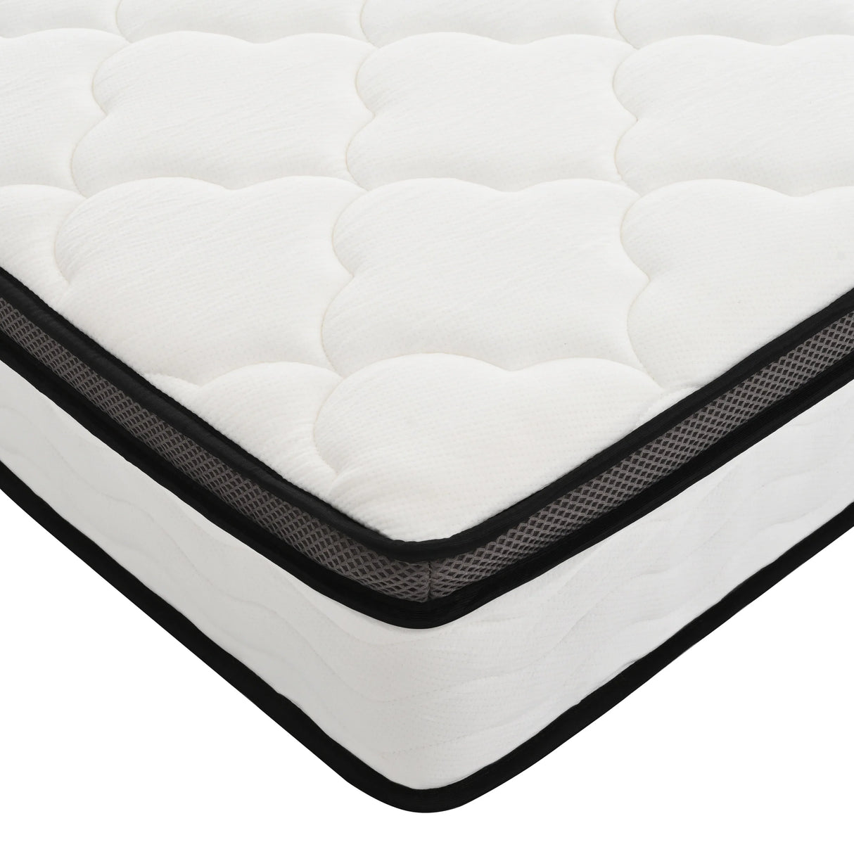Medium 12-Inch Hybrid Memory Foam Pocket Coil Queen Mattress - Omega Lifestyles