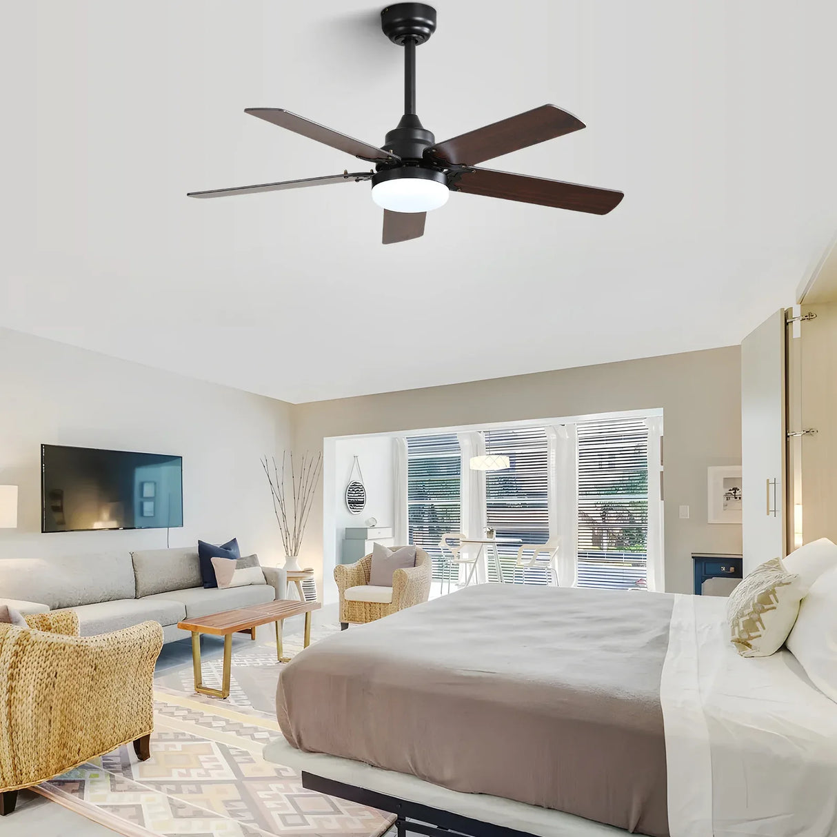 42-Inch Modern Ceiling Fan With Remote Control - Omega Lifestyles