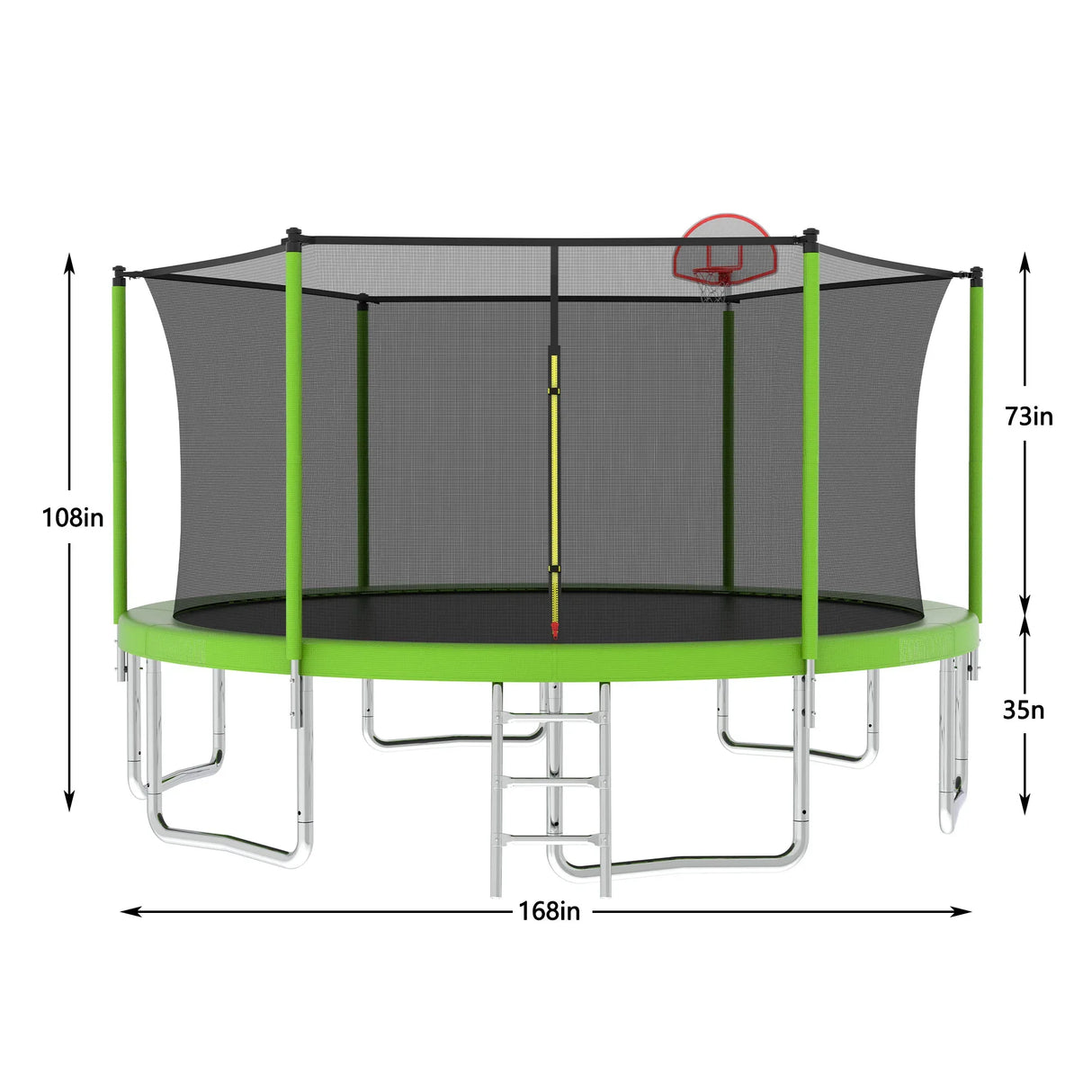 14-Inch Kids Outdoor Safety Enclosure Trampoline - Omega Lifestyles