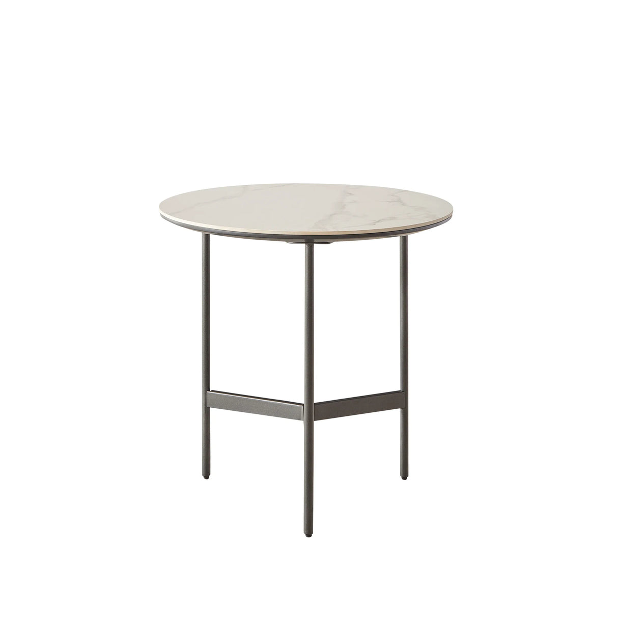 Small Round Waterproof Sintered Stone End Table - Omega Lifestyles