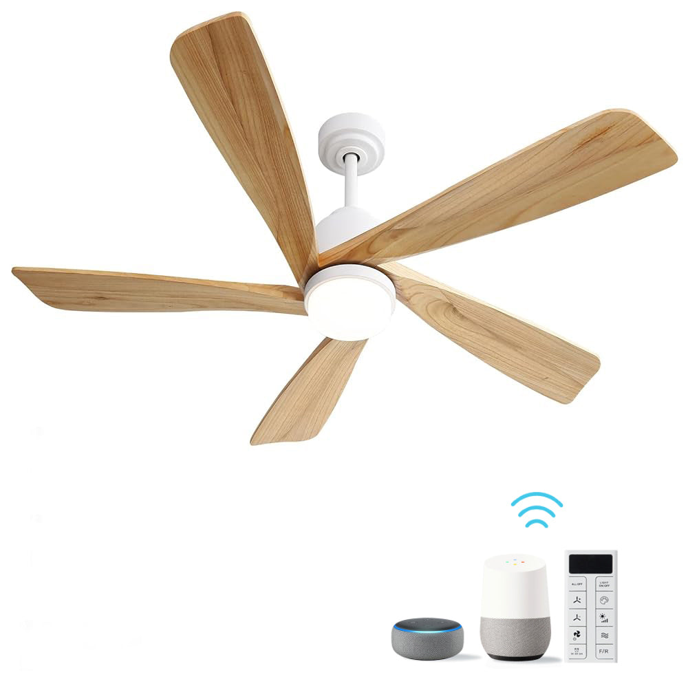 52-Inch Smart Remote Control Ceiling Fan With LED Light