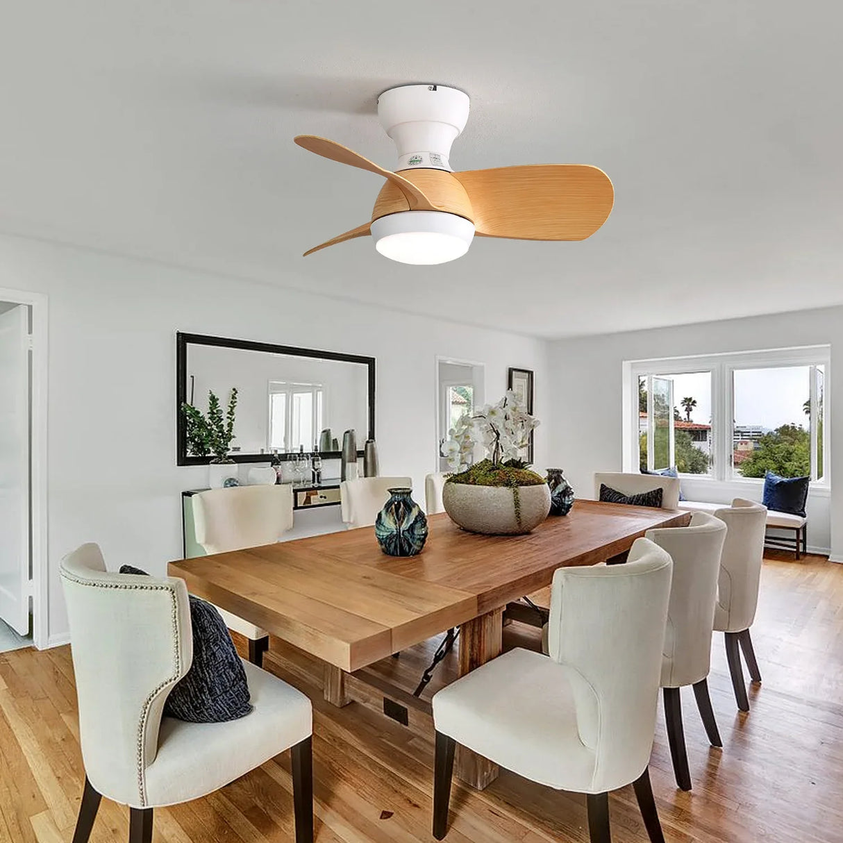 23-Inch LED Ceiling Fan With Light And Remote Control - Omega Lifestyles