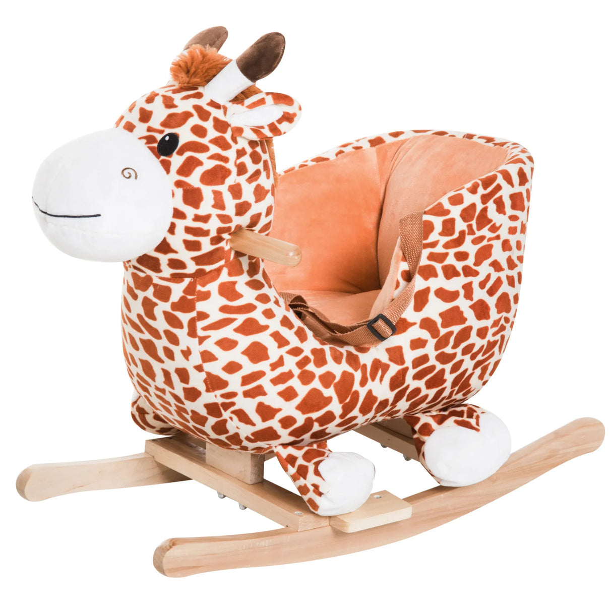 Plush Rocking Horse Ride-On Chair Toy With Sound - Omega Lifestyles