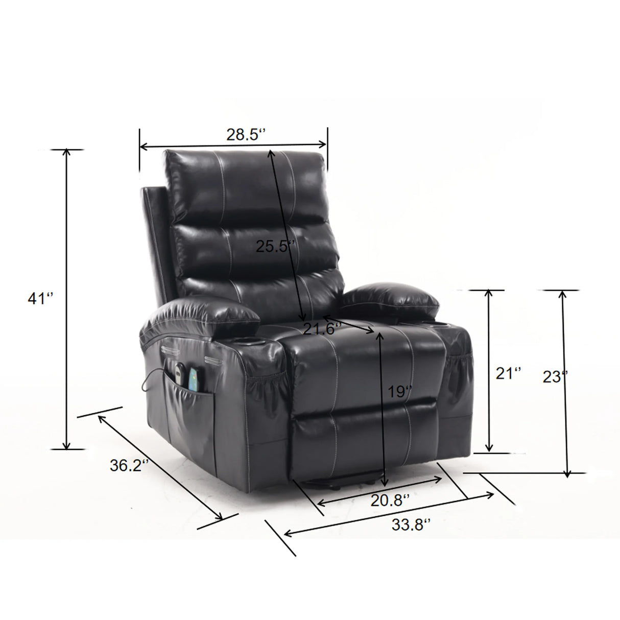 Electric Power Lift Recliner Chair With Vibration Massage - Omega Lifestyles