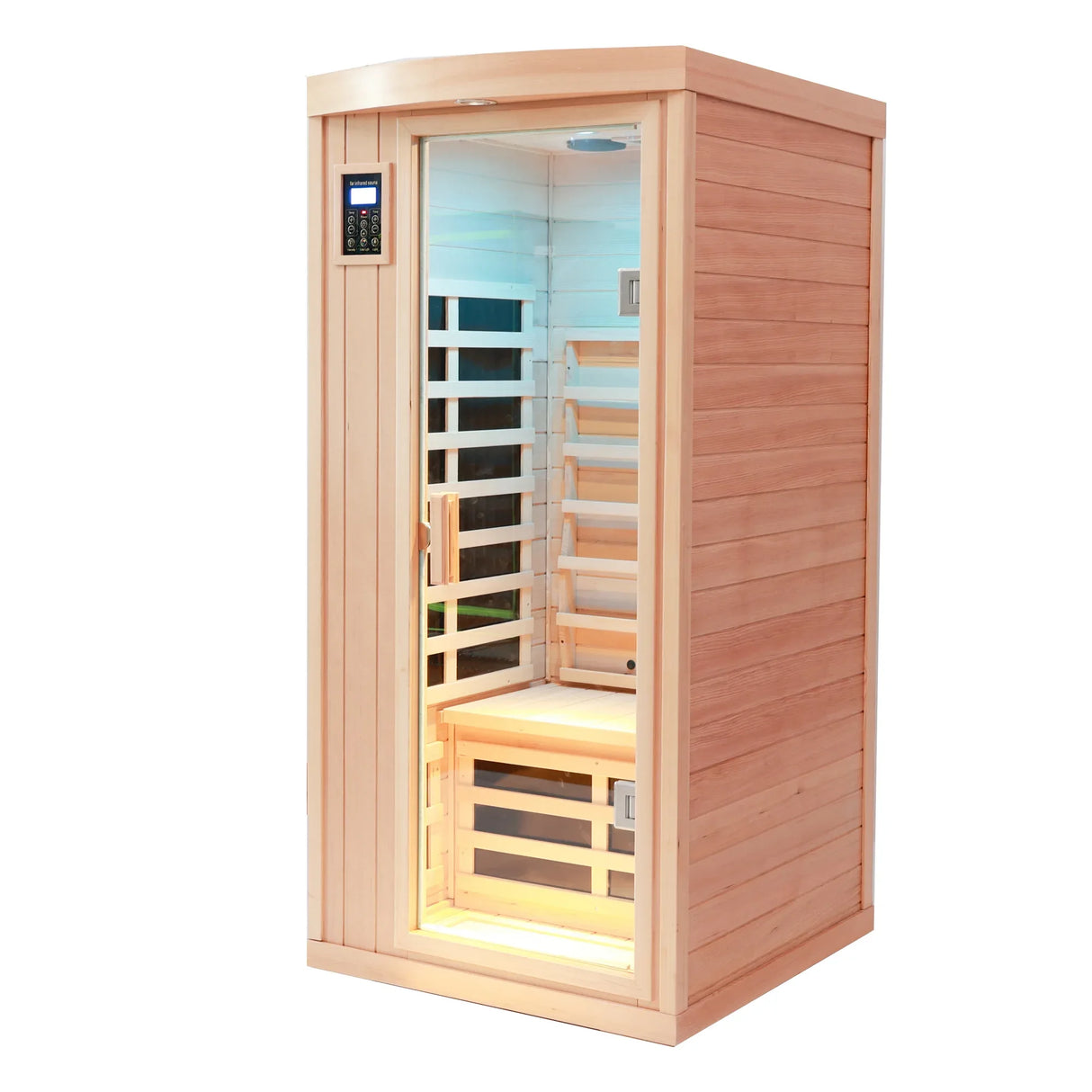 One Person Eastern Hemlock Wood Far-Infrared Sauna - Omega Lifestyles